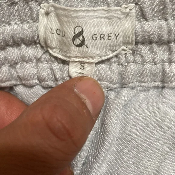 Lou & gray shorts linen-viscose grey breathable material for summer size small - Picture 7 of 8
